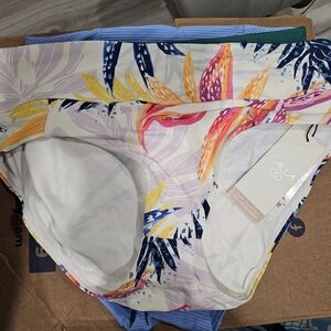 Calia Multicolor Tropical Mid-Rise Swim Boyshorts